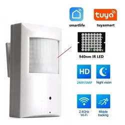 Tuya PIR Style WiFi Camera Invisible Recorder 2-Way Audio Wireless Home Security Monitor Night Vision Covert Mini Surveillance