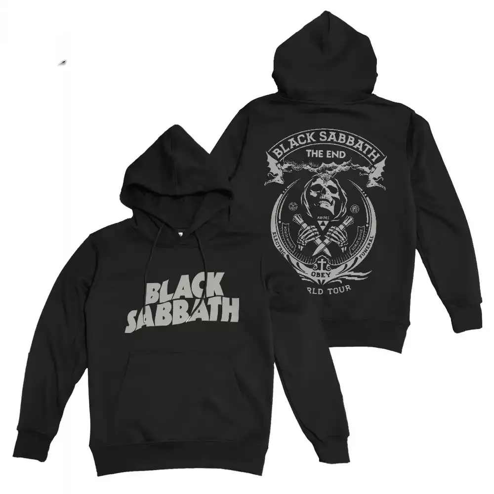 2026 Sudadera con capucha con estampado de Sabbath negro para otoño e invierno, sudadera estilo Y2K unisex de lujo de alta gama