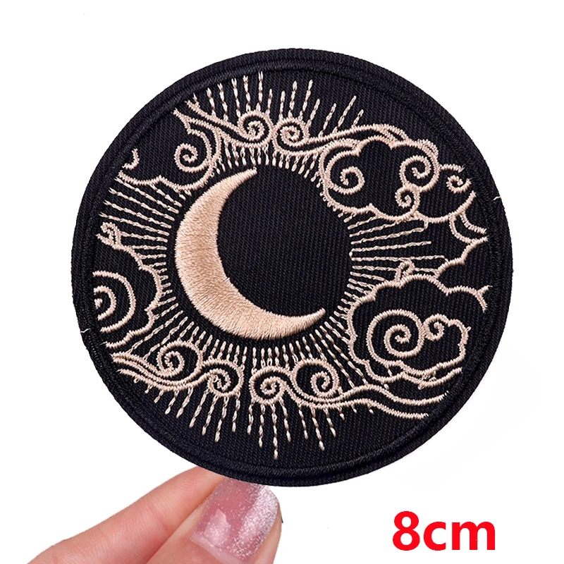 Punk Patch DIY Tarot/Animal Cat Embroidery Patch Iron On Patches For Clothing thermoadhesive Patches On Clothes Jackets Applique