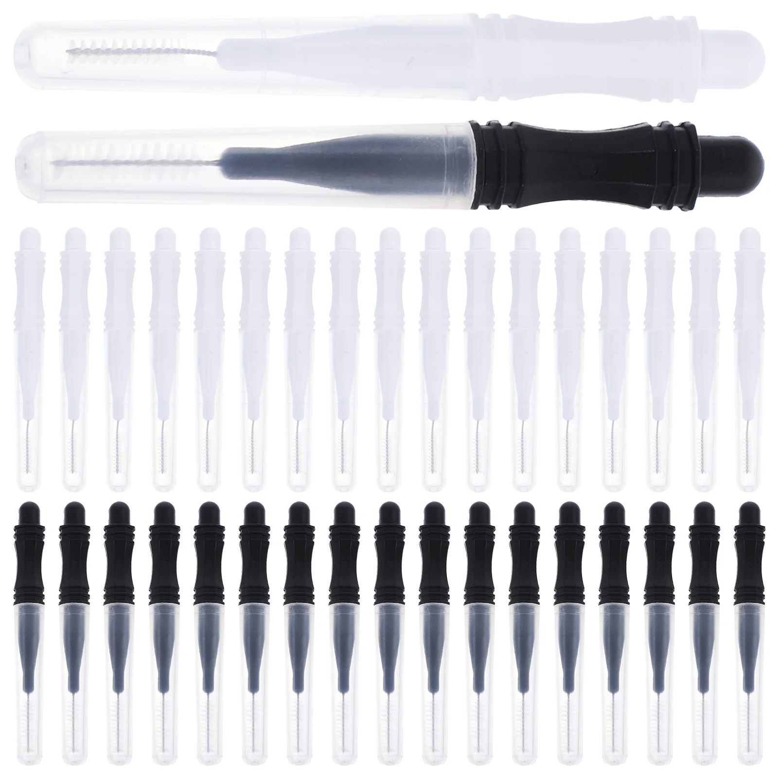 

60Pcs Eyebrow Lamination Brush with Caps Brush Tool Protective Dust-Resistant Multi-Functional Design for Salon