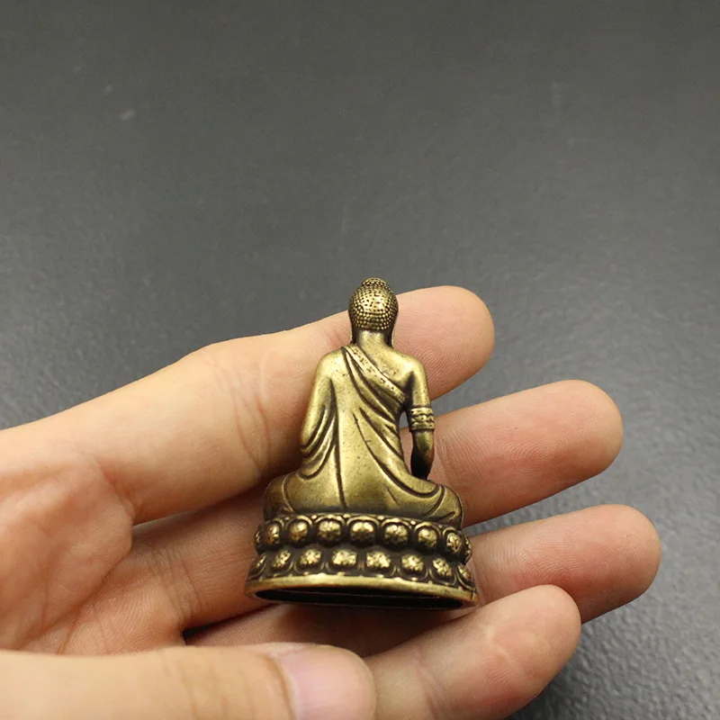 Brass Copper Buddha Sakyamuni Dharma ancestors Office Desktop Ornament Living Room Decoration Craft m899