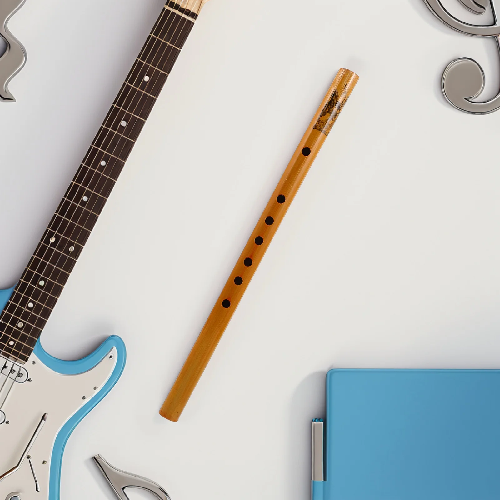 

Student Bamboo Vertical Flute 33cm 7 Holes Recorder for Beginners Music Practice Class Performance Chinese Musical Instruments