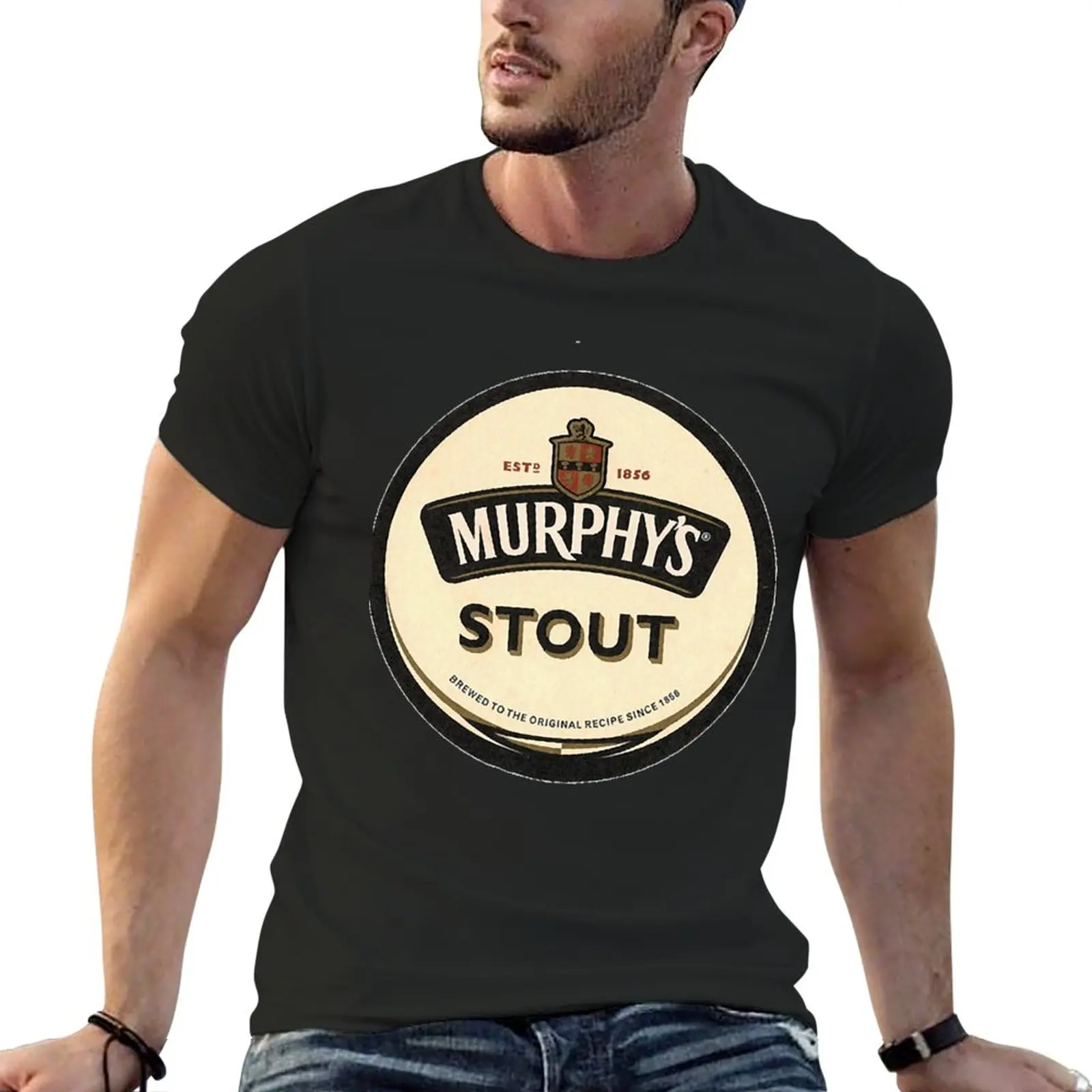 New Murphy Stout Logo T-Shirt plus size tops korean fashion men clothes