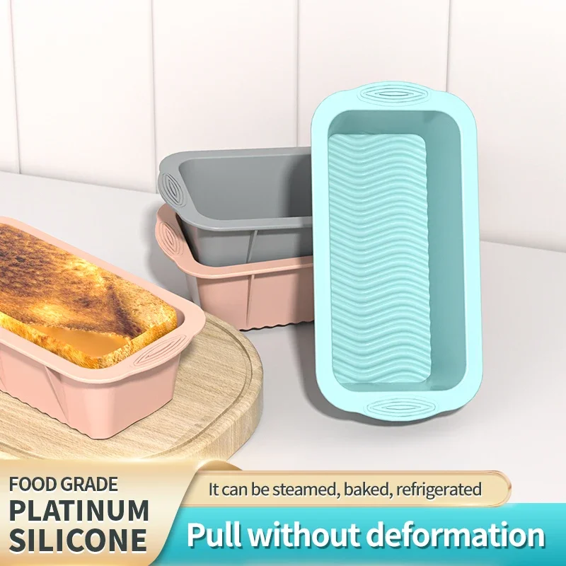 Household Rectangular Silicone Mold Candy Toast Mould Easter Bread DIY Kitchen Supplies Cake Bakeware Pan Baking Tools image 5
