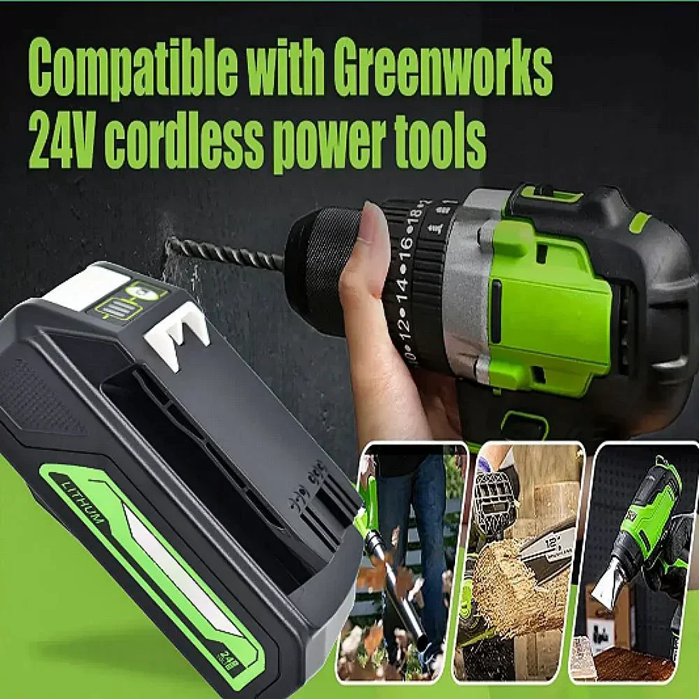 Para Greenworks 24V 3.0Ah batería de litio Greenworks batería para Greenworks 24V 48V herramientas MO24B410 MO48L4211 HT24B210 21342