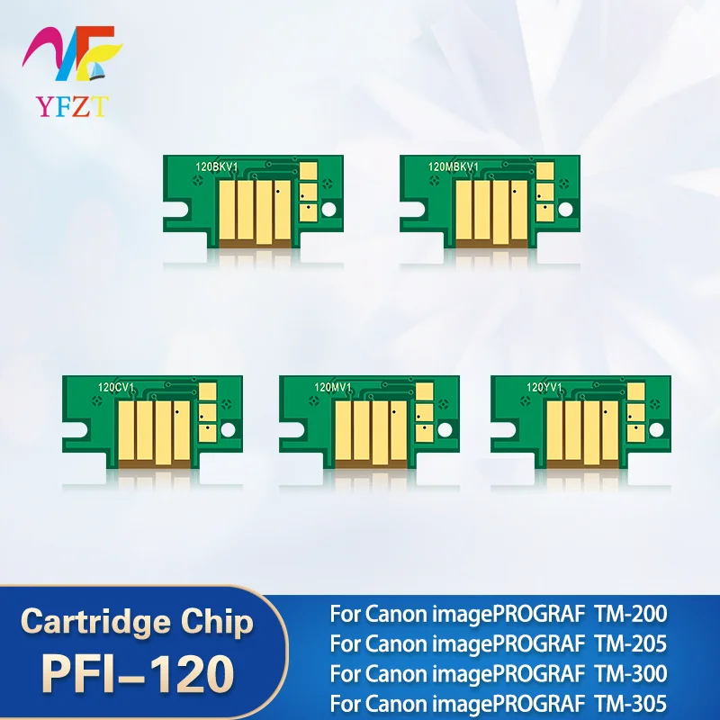 

Для Canon PFI-120 PFI 120 чип постоянного картриджа для Canon imagePROGRAF TM-200 TM-205 TM-300 TM-305 чипы ARC принтера