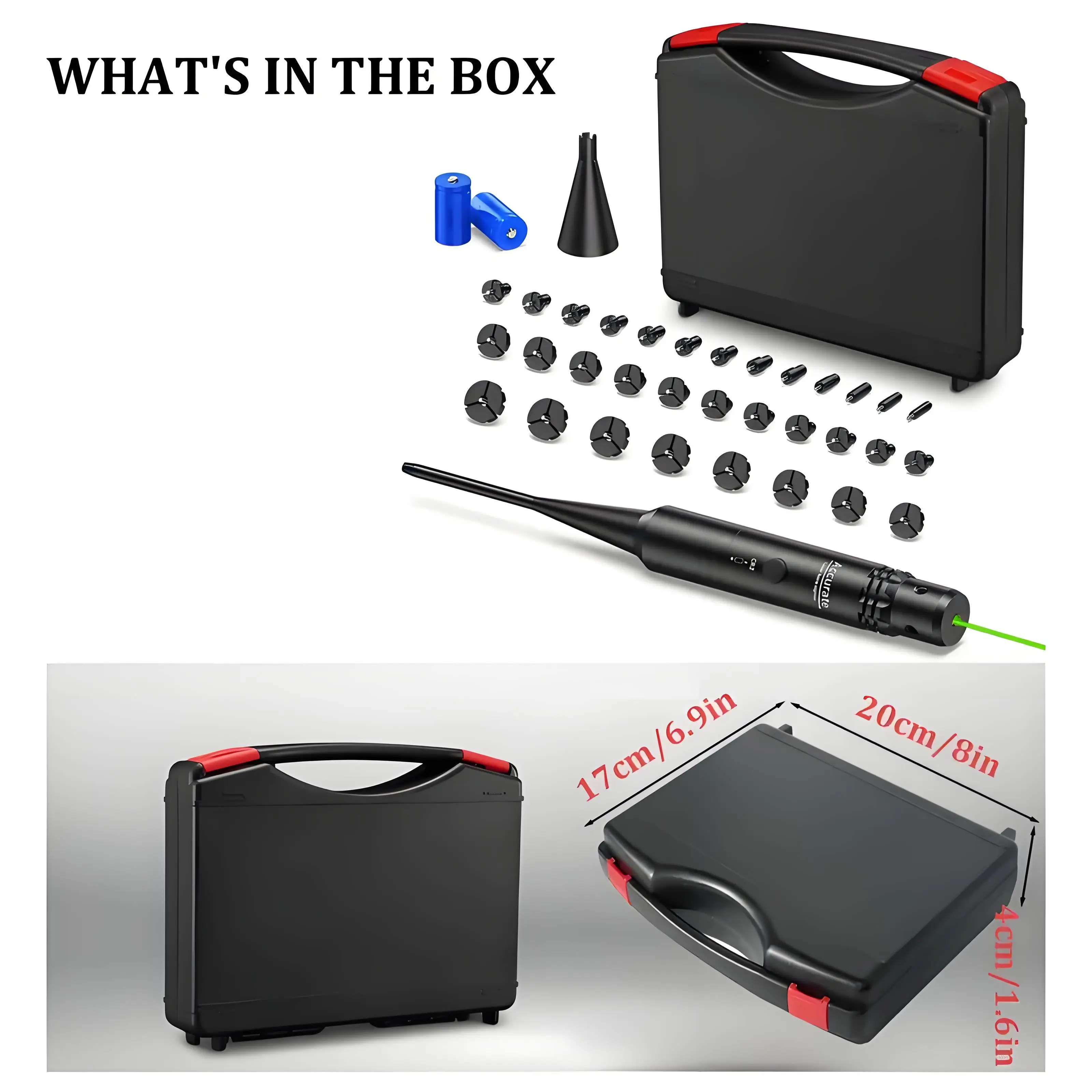 

Комплект Green Boresighter с адаптерами 8/32 — тактический прицел Elites с несколькими калибрами — пистолет с винтовкой от 0,17 до 12GA.