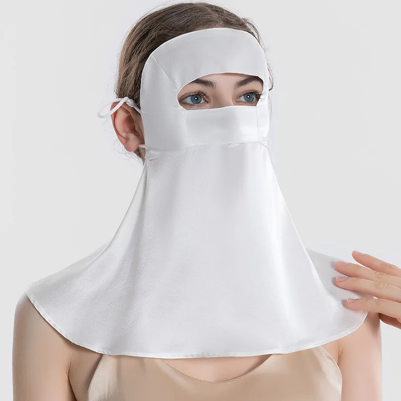 Vogel baum, 19mm 100% echte Seide Sonnenschutz maske, UV-Schutz atmungsaktiver Voll gesichts hals schutz, Fahrrad maske Sommer a47984qc