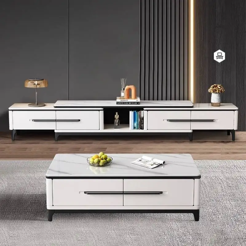 Modern Long Tv Cabinet European Decoration Gray Storage Nordic Tv Cabinet White Vintage Luxury Muebles De Sala Furniture Home