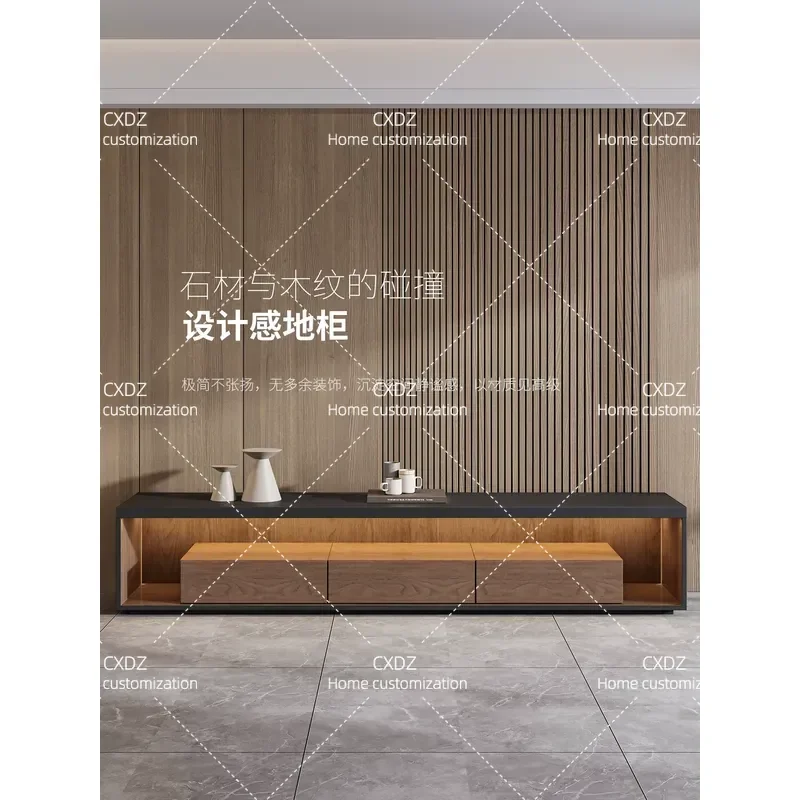 2026 New Antique High End TV Cabinet Creative Living Room Floor Storage Console Table Modern Home Entertainment Center