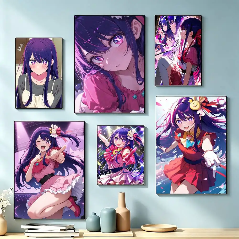 Anime O-Oshi no Ko A-Ai Hoshino  Poster High Quality Dorm Living Room Aesthetic Wall Decoration Painting Stickers Gift