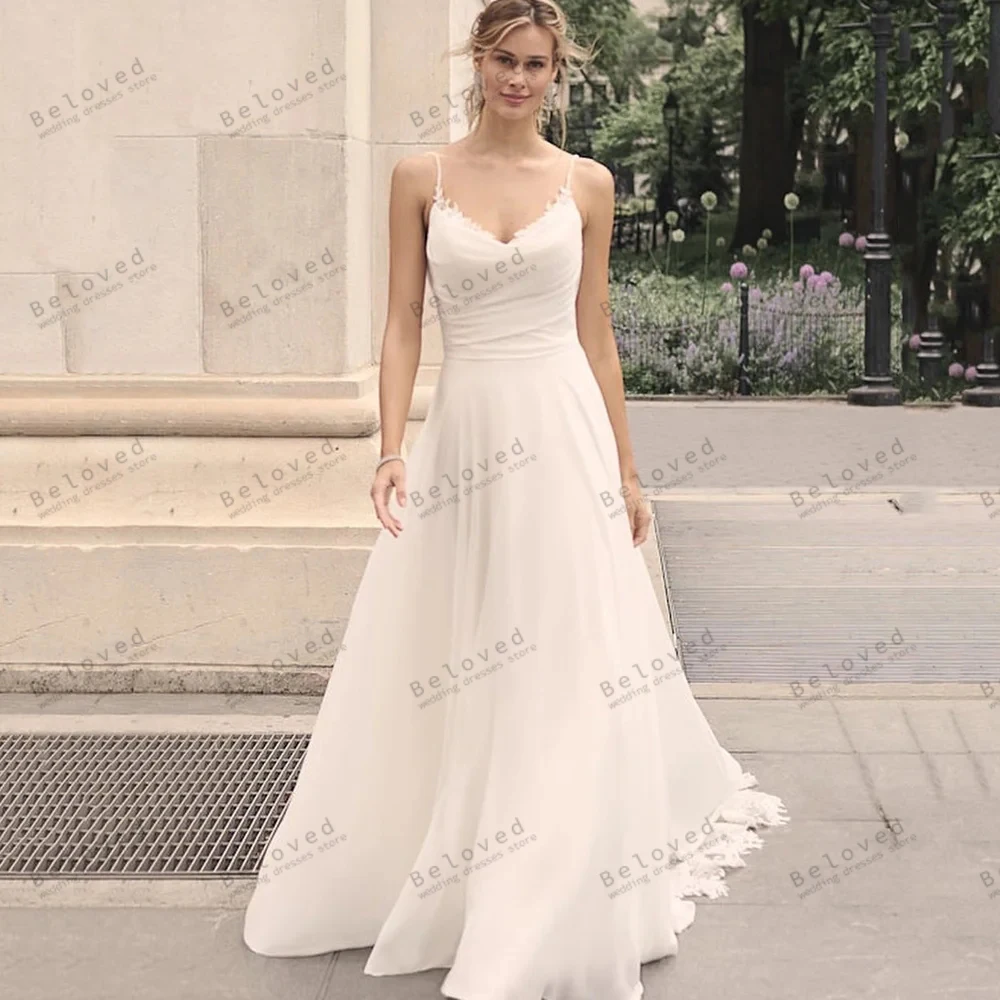 

Graceful Wedding Dresses Classic Bridal Gowns Sleeveless Backless Sexy Robes Spaghetti Straps Charming Vestidos De Novia 2025