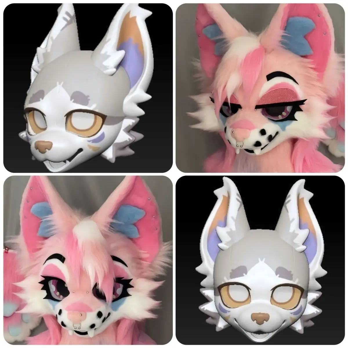 

3D Printing Realistic Style Kemono Fursuit Headbase Furry Cosplay Costumes Accessories CosplayKigurumi Base Mask