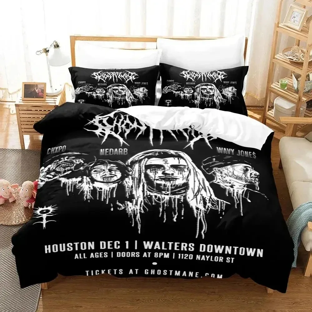 

3D Print Ghostemane Singer Bedding Set Duvet Cover Bed Set Quilt Cover Pillowcase Comforter king Queen Size Boys Adult Bedding