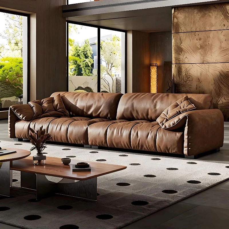 

Narrow Nordic Living Room Sofas Brown European Modern Boneless Sofa Living Room Lounges 2 Seater Divano Soggiorno Home Furniture