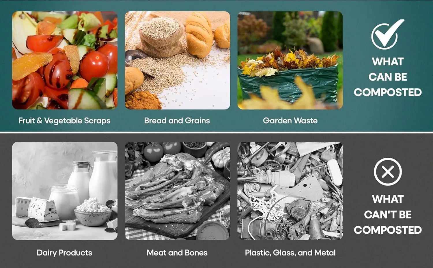 Compostiera a 5 Vassoi per Uso Interno ed Esterno, Design Sostenibile per Riciclare i Rifiuti Alimentari in Modo Efficiente