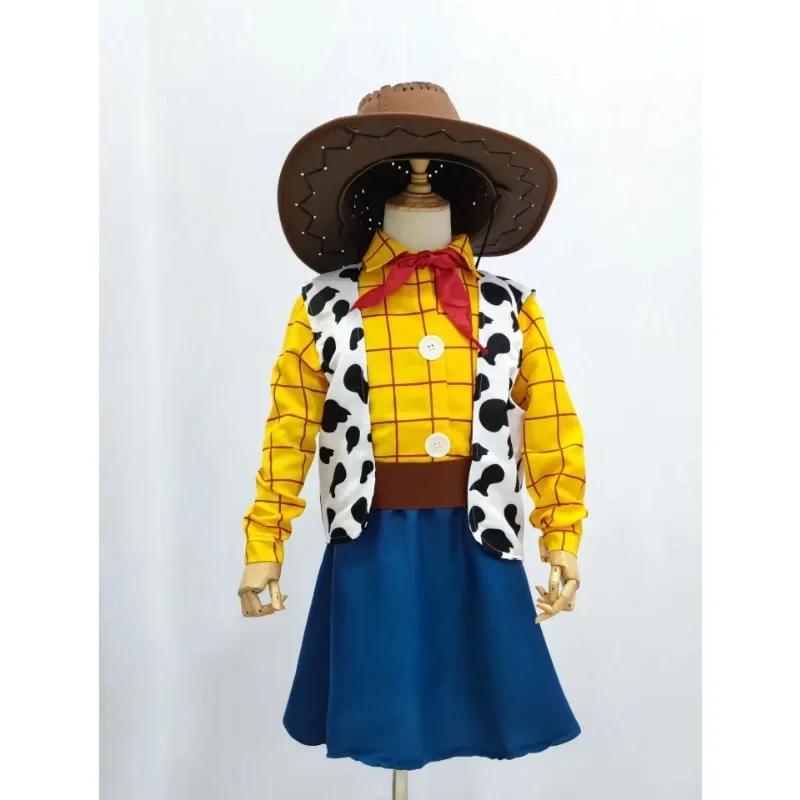 Toy Story 4 Cosplay Skirt New Toy Story 4 Clothes Woody Police Halloween Shepherd Girl Stage Performance Costume Cos Playing Kid