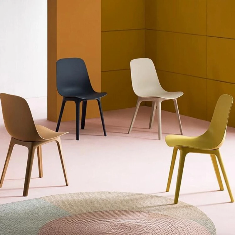 Sillas de Comedor con diseño de respaldo, tocador nórdico de plástico para exteriores, sillas de Comedor, cocina, oficina, Silla, Comedor, muebles para el hogar