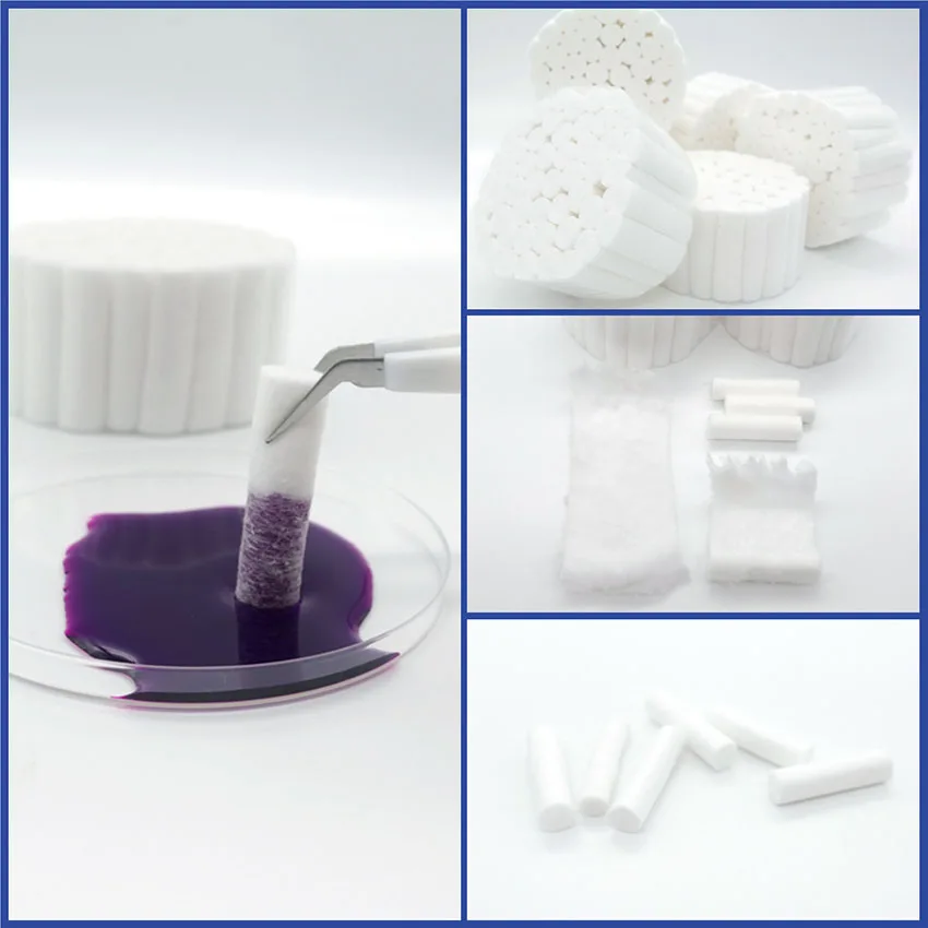 20 Rolls of Dental Care Cotton Rolls Dental Consumables Degreasing Cotton Rolls Hemostatic Cotton Strips Oral Moisture Barrier