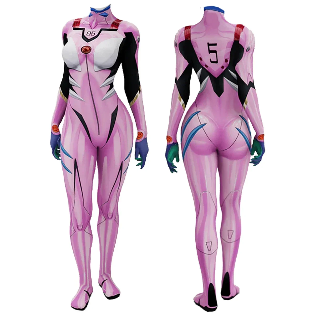 أزياء أنيمي إيفا 05 ماكينامي التأثيرية أزياء البطل الخارق للنساء والفتيات بدلة Catsuit ثلاثية الأبعاد مطبوعة سباندكس Zentai أزياء الهالوين 2025