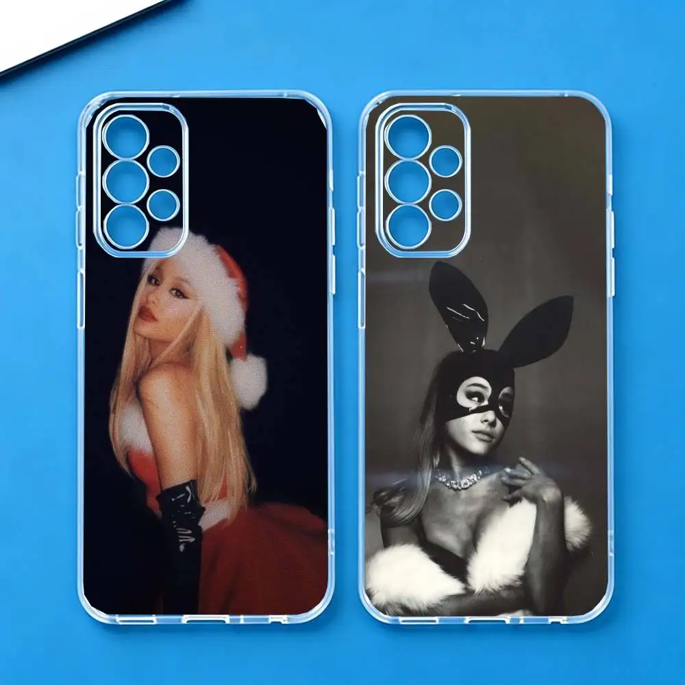 a-Ariana g-Grande Petal  Phone Case Transparent Silicone Soft For Samsung S25,S24,S21,S22,S23,S30,Ultra,S20,Plus,Fe