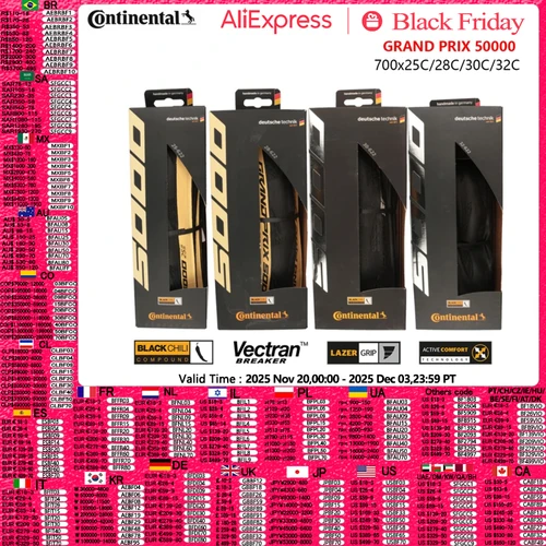 Imagen 1 del producto Neumático Continental Gp5000 Grand Prix Gp 5000 700C 700x25c 700x23c 700x28c 700x32c neumático negro bicicleta de carretera plegable 1 Uds