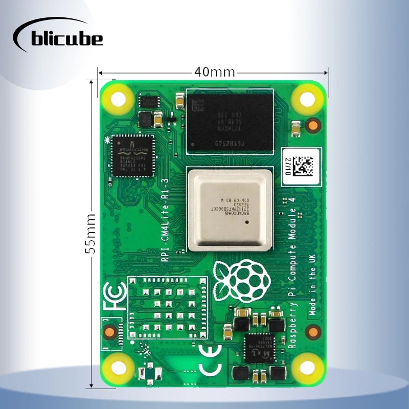 Pi cm4 módulo de computação 4 placa de framboesa opcional 1 / 2 / 4 / 8 gb ram lite/8/16 / 32 gb emmc flash wifi & bt chapéu industrial