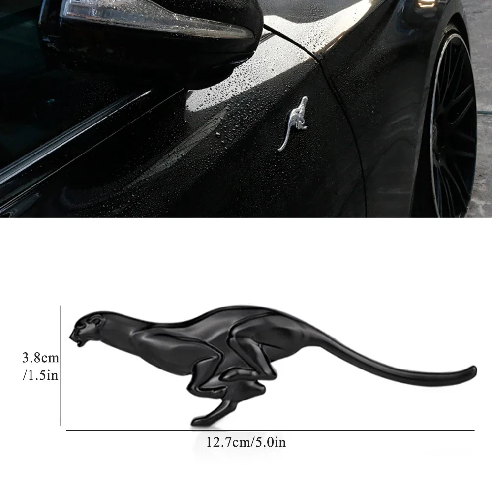 AUTCOAT, 1 Uds., decoración de Metal 3D para coche, adhesivo de leopardo de Metal, insignia para coche, pegatina con emblema para coches universales, Moto y bicicleta