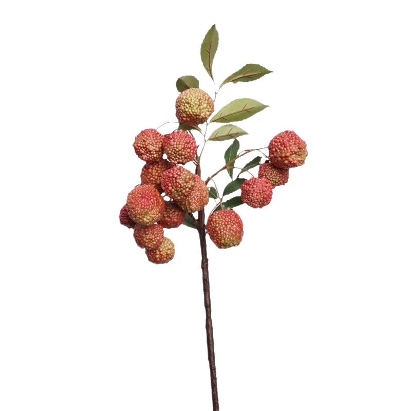 

LTT simulation fruit lychee fruit tree branch flower arrangement art pastoral living room window decoration