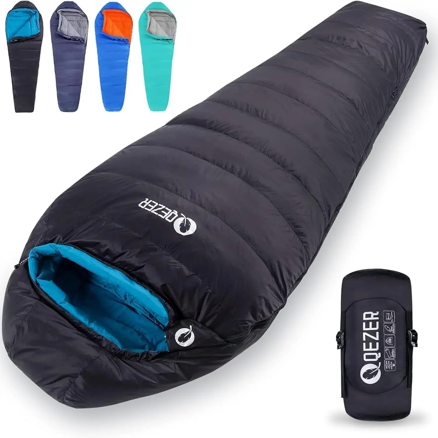 Bag for Adults 0°F 10°F 15°F 20°F Backpacking Sleeping Bag for Cold Weather with Compression Sack