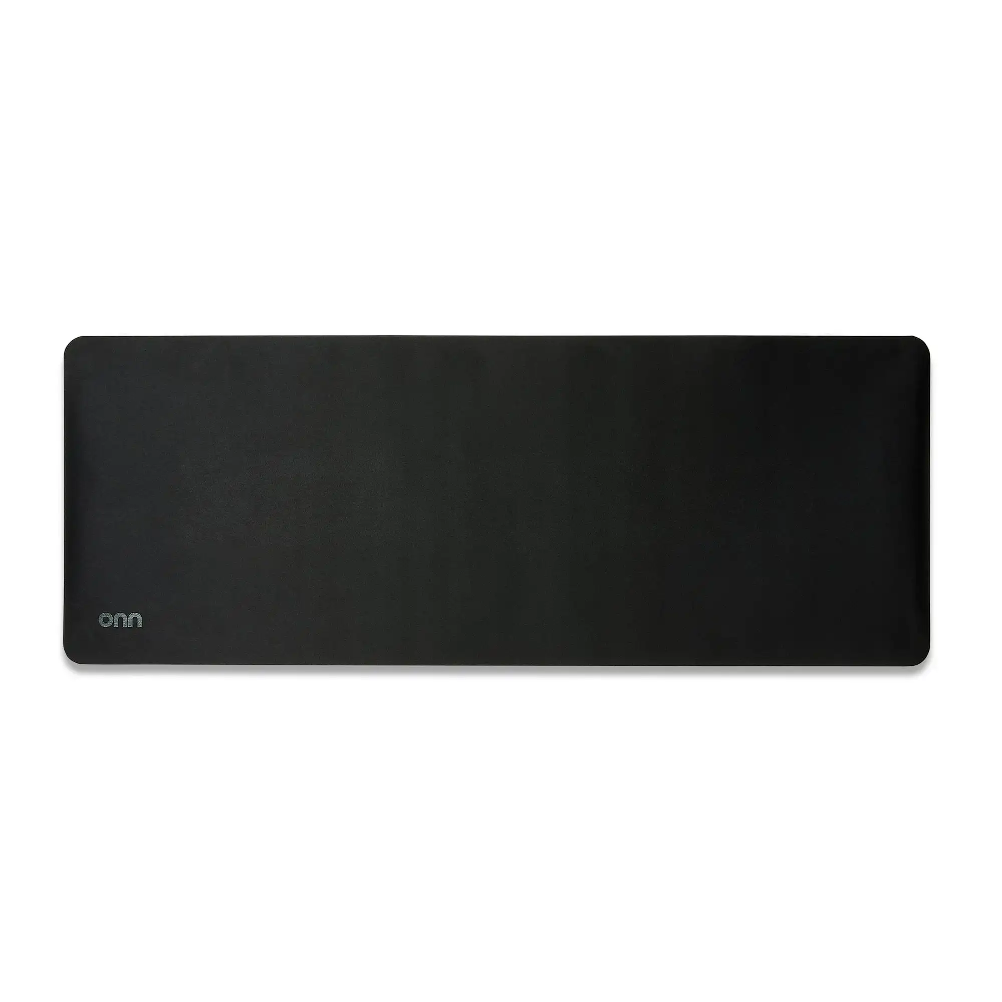onn. Desktop Mat, rectangle, polyester surface with nonslip natural rubber backing black, 32inx12in