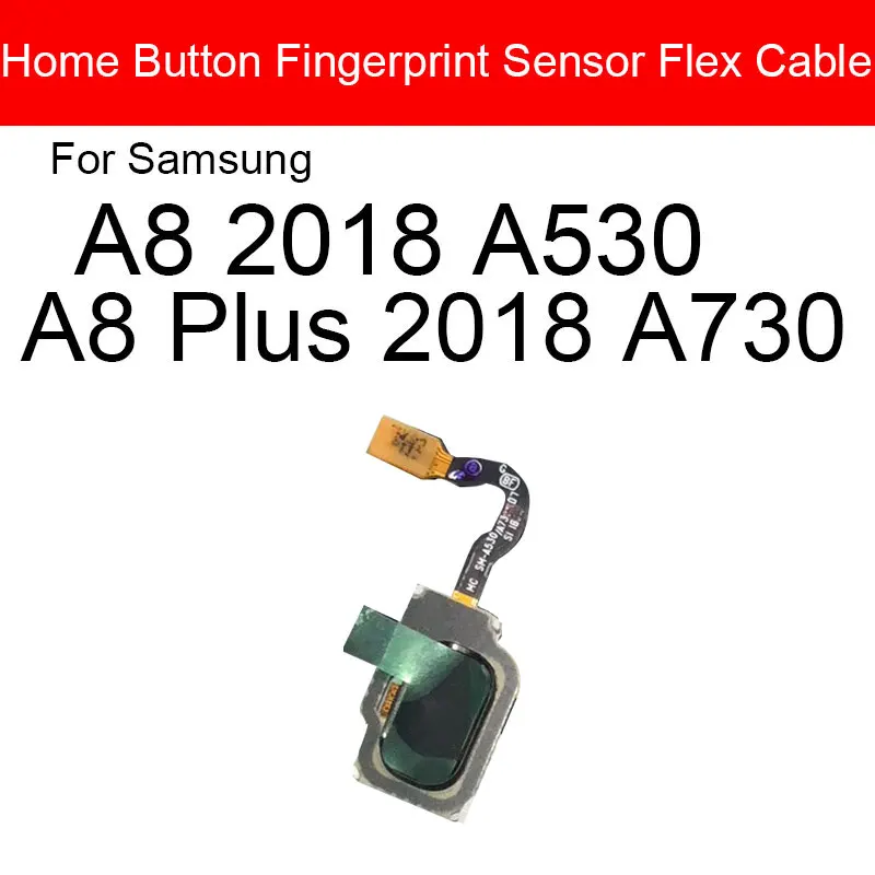 Black Home Button Sensor Flex Cable For Samsung Galaxy A8 Plus 2018 A530 A730 Menu Retrun Keypad Sensor Flex Ribbon Repair Parts