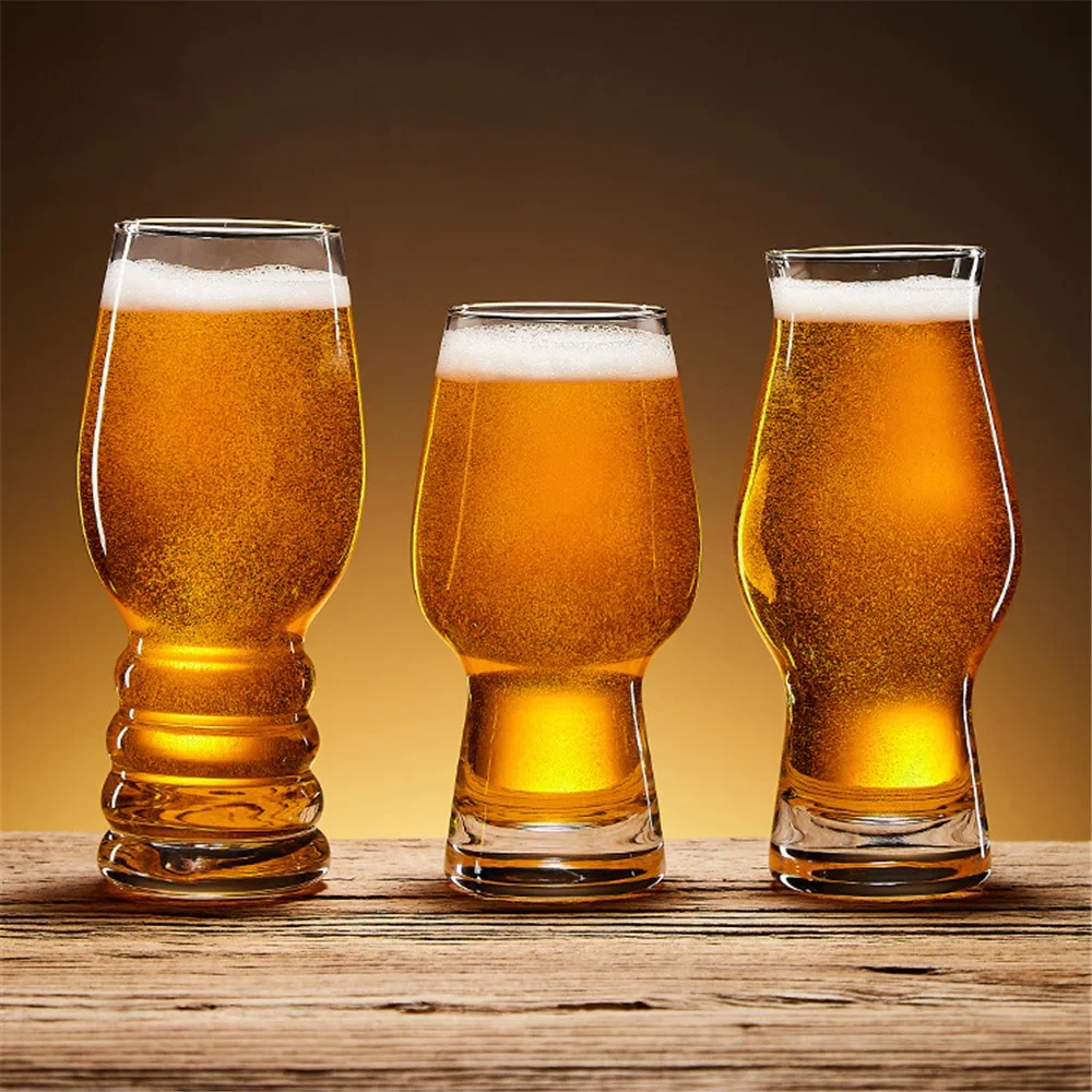 510ml Big Beer Glasses Lead-Free Crystal Glass Clear Pilsner Wheat Large  Beer Cup Super Schooner  Thick Cups for Club Bar Party