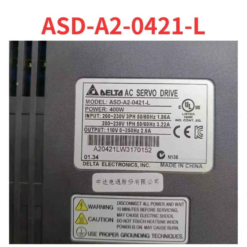 

90% new ASD-A2-0421-L Servo Driver tested OK