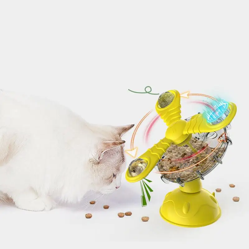 Cat Toys For Bored Indoor Adult Cats 360-Degree Rotating Cat Treat Toys Cat Enrichment Toys Cat Puzzle Toy Interactive Cat Toy