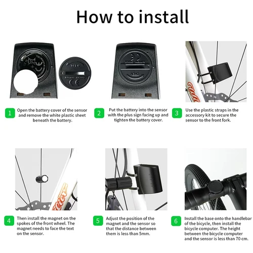 Imagen 2 del producto Ordenador de bicicleta con pantalla grande de 3 pulgadas, USB-C, recargable, inalámbrico, velocímetro, odómetro, accesorio para ciclismo