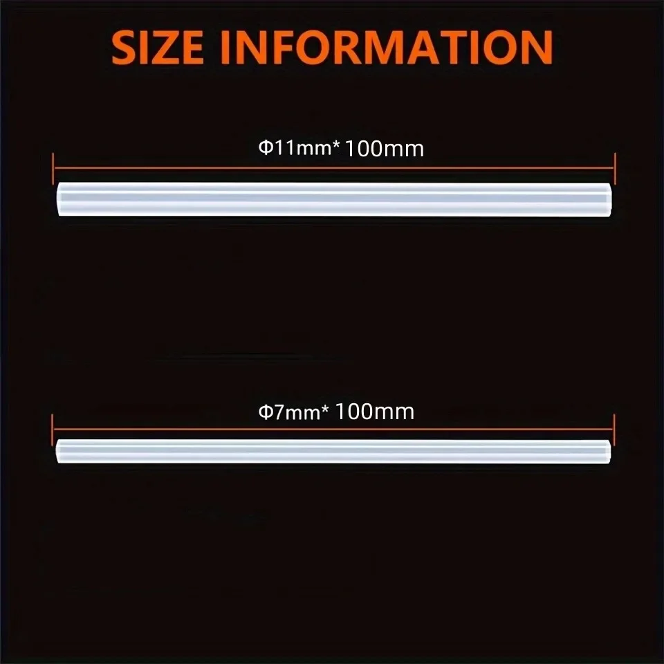 7/11mm *100mm 10pc Hot Melt Glue Sticks, Mini Size Glue Gun Sticks, For Glue Gun DIY Art Craft, General Repairs Home Decoration image 3