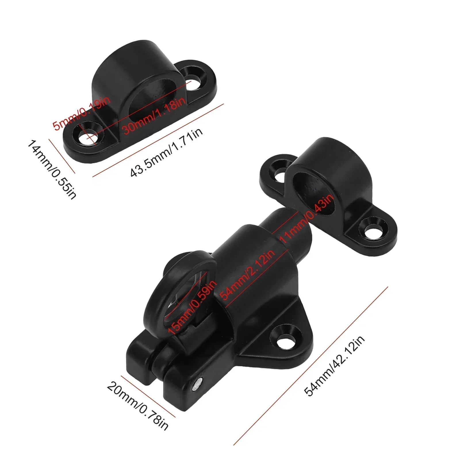 Pull Latch Lock Spring Bolt Ring Security W/ Screws Window 2 Color Aluminum Black Bounce 2019 New High Quality