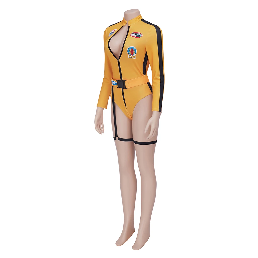 Kill Bill The Bride Cosplay Costume For Women Sexy Battle Bodysuit Halloween Carnival Party Fantasia Kung Fu Jumpsuit