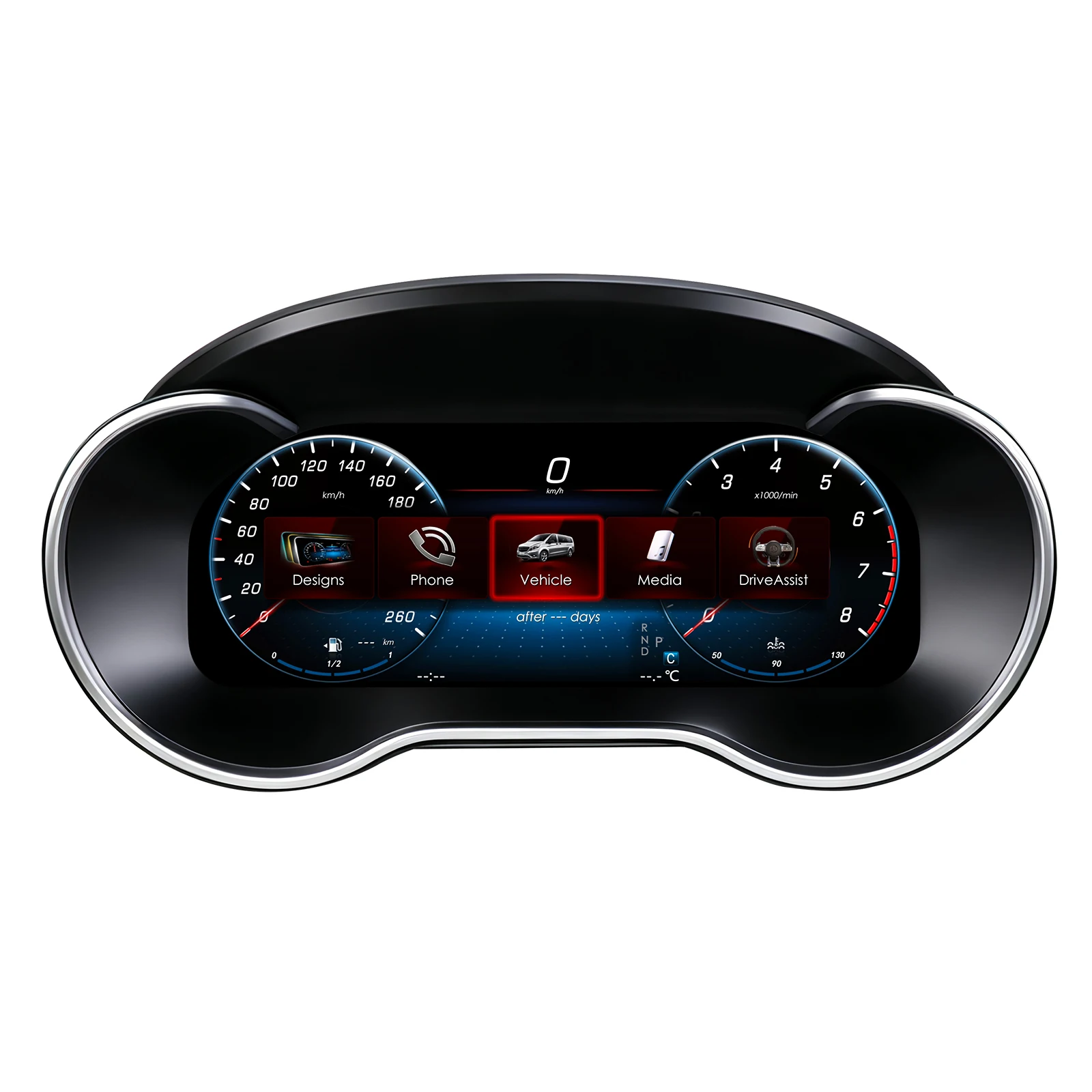 Hizpo 12,3 inch Auto LCD Digitaal Dashboard Cluster Instrumentenpaneel voor Mercedes Benz C-Klasse W205 GLC-Klasse X253 2015 - 2018 Modificeer Auto Radio Instrumentenpaneel Cockpit Cluster