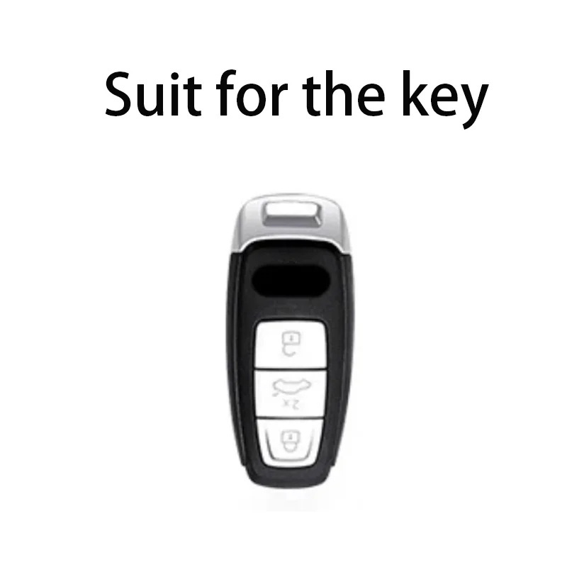 White TPU For Audi A6 A6L A7 A8 A8L A3 E-tron 55 Q7 Q8 C8 Remote Smart Car Key Case Cover Fob Diamond Keychain Cars Accessories