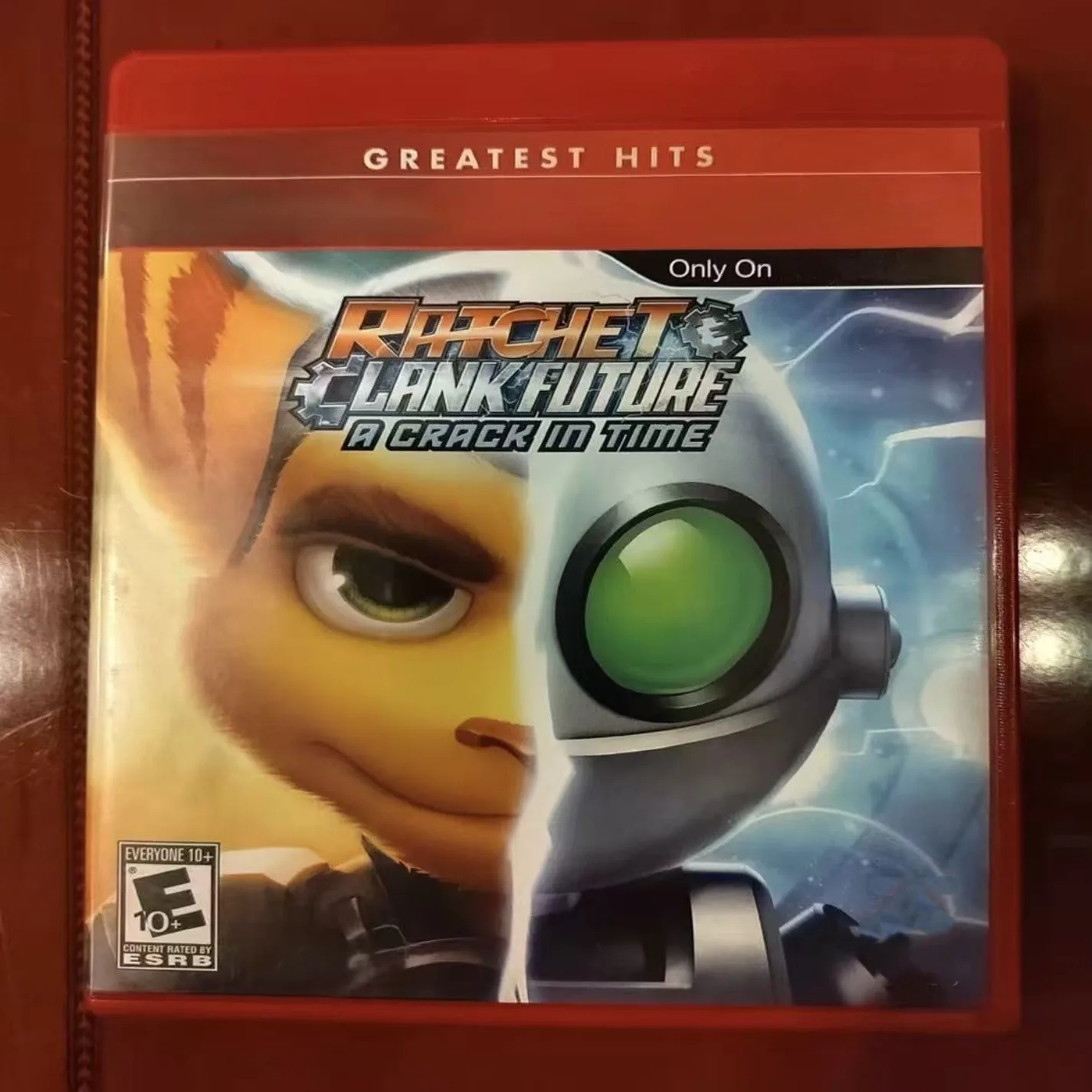 Disco de juego auténtico usado para Sony PS3: Ratchet & Clank Future: A Crack in Time, versión estadounidense, con manual.