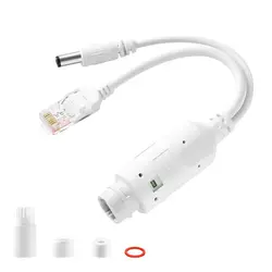 48V to 12V POE Spliter Waterprrof With Video And Power Adapter Cable Supply Module Injector for IP Camera Extender