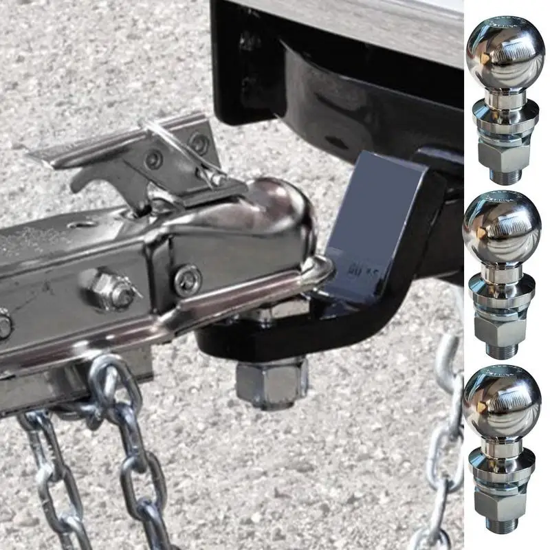 Trailer Engate Bola Engate Chrome, Mount Tow Ball, Aço inoxidável Trailer Engate Bola, Transportando ATVs Utility Trailers e SUVs