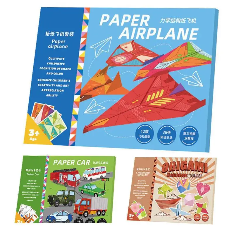 Paper Airplane Craft Kit For Children Fun Handmade Three-dimensional Airplane Parent-child interaction Educational Toys Gifts