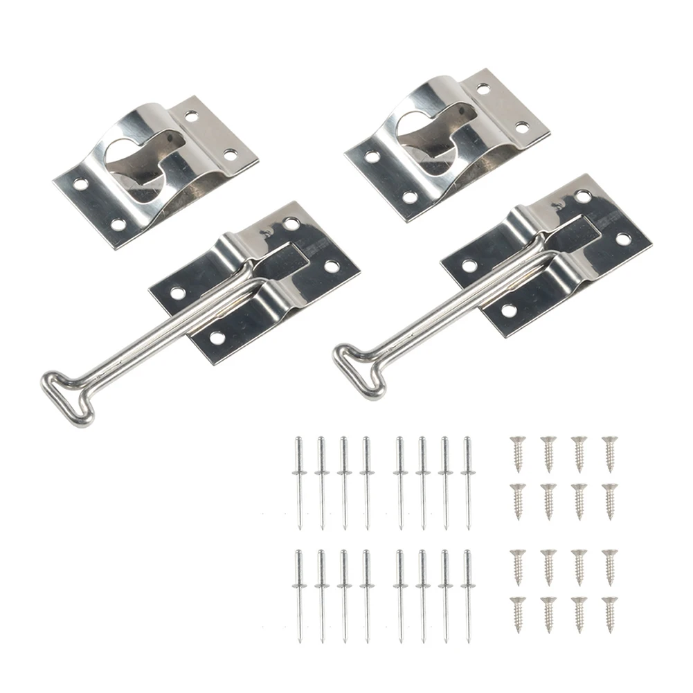 

RV Door Lock 304 Stainless Steel Latch Camping Security 6 Inch Length Specification Complete Installation Package