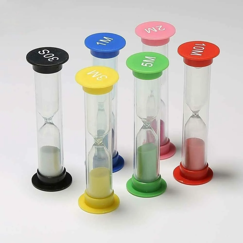 Multiple Durations Sand Timer 1/2/3/5/10 Minutes Multicolor Hourglass Timer 30 Second Anti-fall Plastic Hourglass Home Use