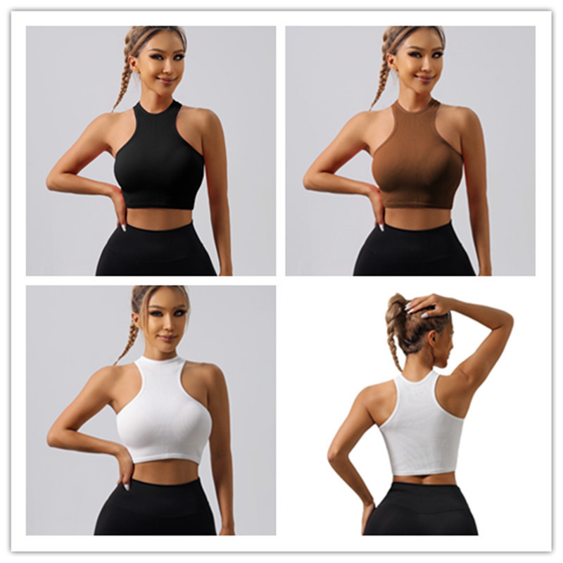  Women's I-shaped vest, quick drying, comfortable and breathable, running and fitness sports bra 