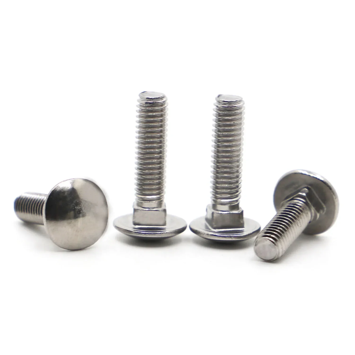 1-10PCS A2-70 304 stainless steel truss head square neck coach bolts M4-M12 complying with GB12 and DIN603 standards