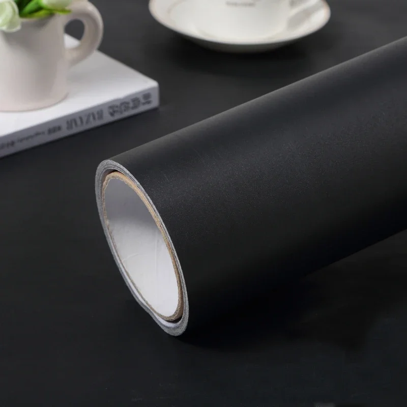 

2/3/5m Self-adhesive Film Black Thickened Sticker Matt Furniture Kitchen Cabinet for Cupboards Tables Wall Renovation Wallpaper